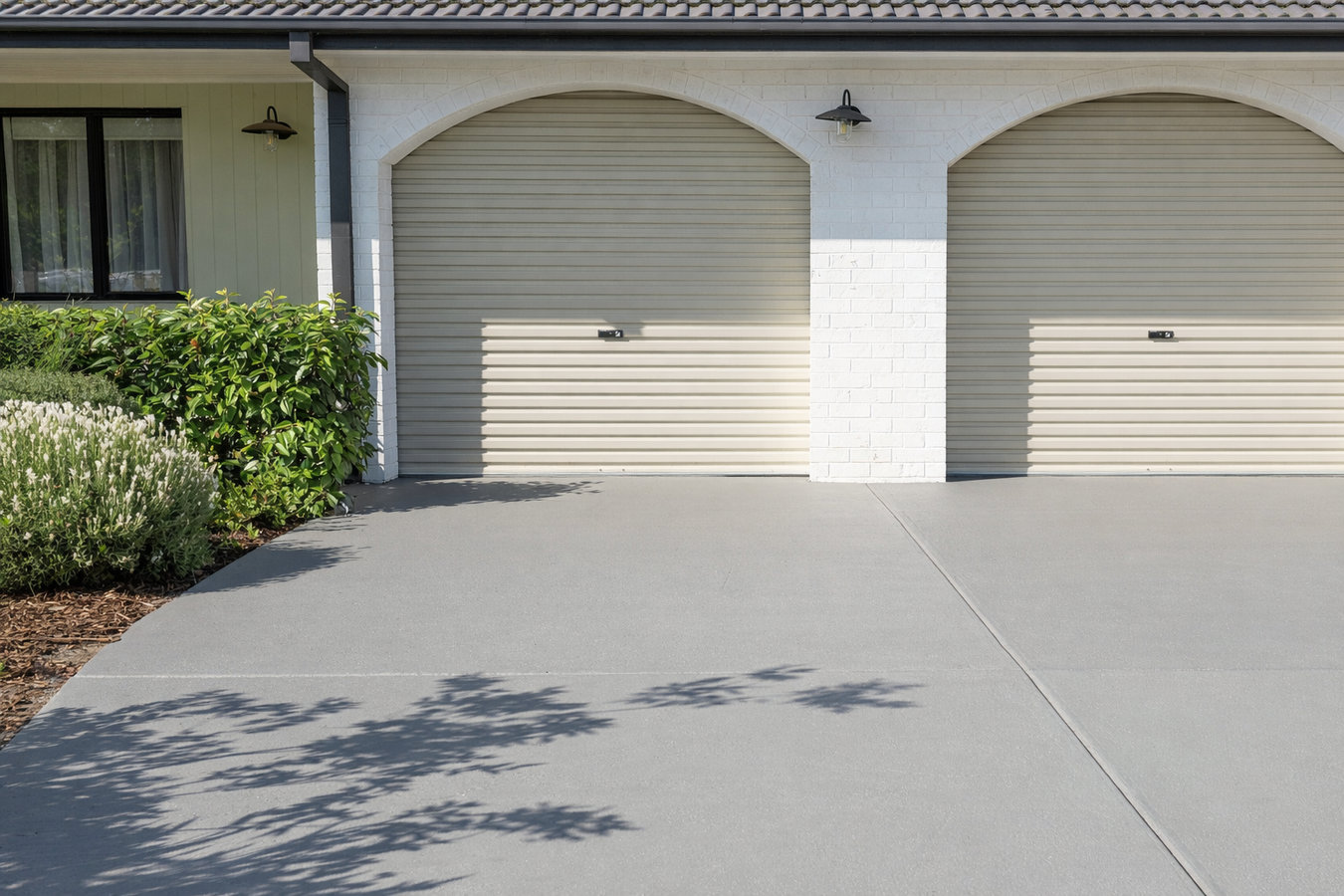 Concrete driveway building